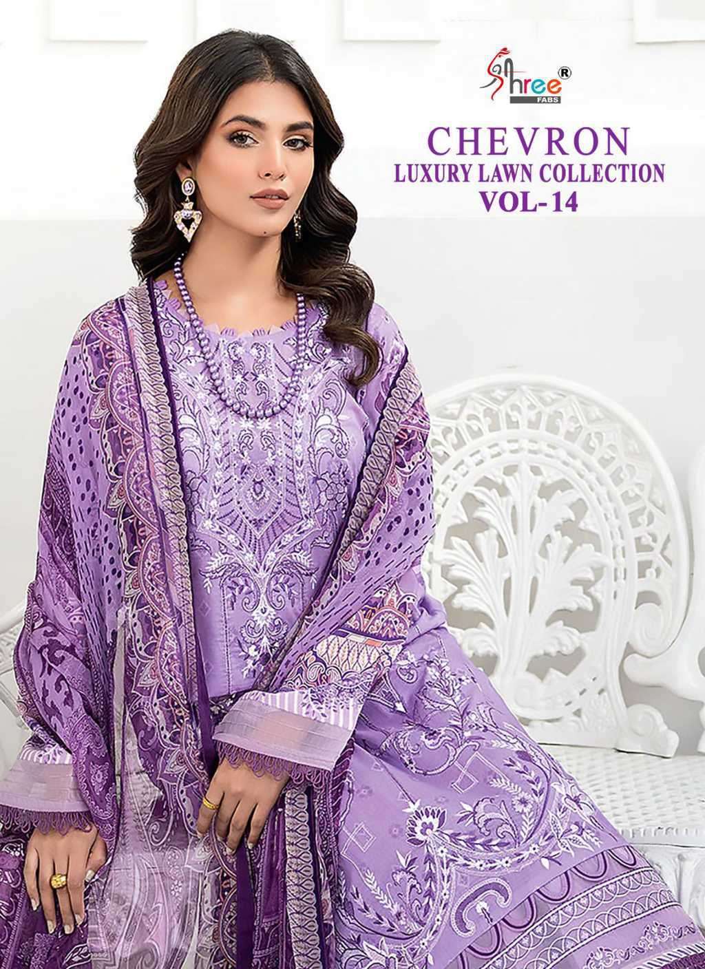 Shree Fabs Chevron Luxury Lawn Collection Vol 14 